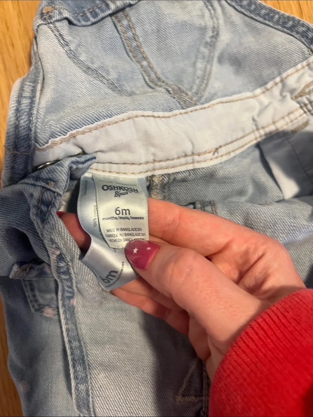 OshKosh B'gosh Heart-Print Light Blue Denim & Black Kids Overalls